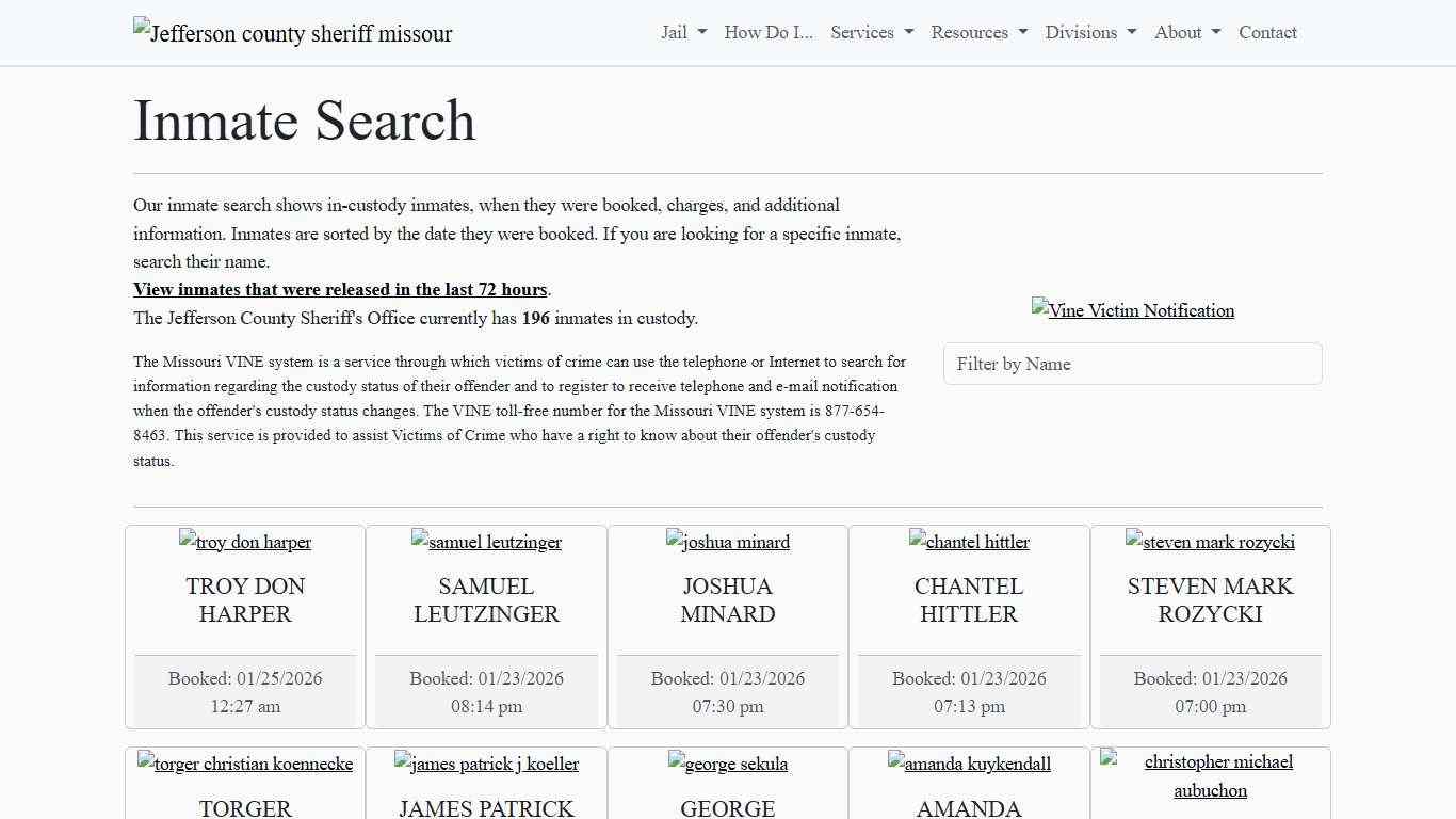 Inmate Search Jefferson County Sheriff's Office